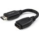 StarTech.com 6"/15cm HDMI Port Saver Cable, 4K 60Hz High Speed HDMI 2.0 Extension Cable with Ethernet, HDMI Male to Female Exten