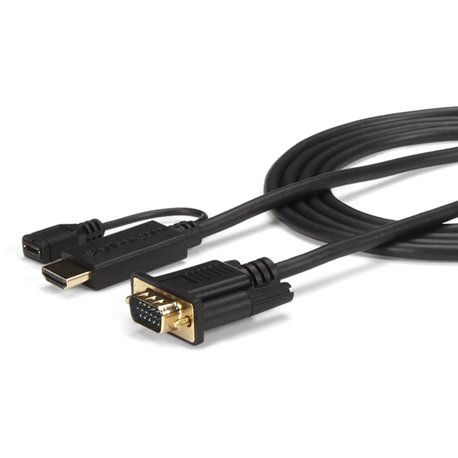 StarTech.com HDMI to VGA Cable - 10 ft / 3m - 1080p - 1920 x 1200 - Active HDMI Cable - Monitor Cable - Computer Cable - Elimina