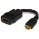 StarTech.com 5in Mini HDMI to HDMI Adapter, 4K High Speed HDMI Adapter, 4K 30Hz Ultra HD High Speed HDMI Adapter, UHD Mini HDMI 