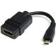 StarTech.com Micro HDMI to HDMI Adapter Dongle, 4K High Speed Micro HDMI to HDMI Converter, Micro HDMI Type-D Device to HDMI TV/