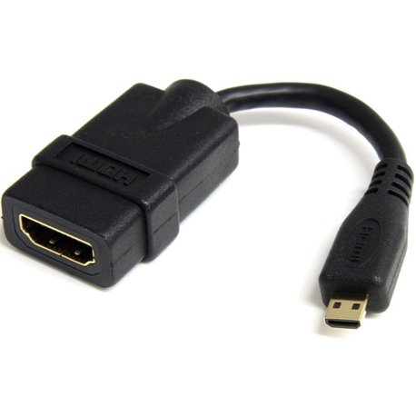 StarTech.com Micro HDMI to HDMI Adapter Dongle, 4K High Speed Micro HDMI to HDMI Converter, Micro HDMI Type-D Device to HDMI TV/