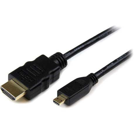 StarTech.com 3m Micro HDMI to HDMI Cable with Ethernet, 4K High Speed Micro HDMI Type-D Device to HDMI Monitor Adapter/Converter