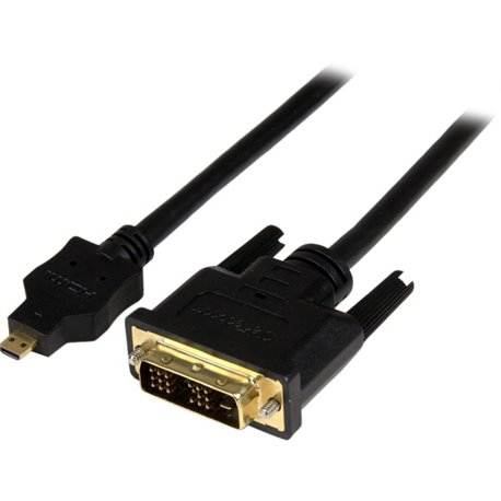 StarTech.com 3ft (1m) Micro HDMI to DVI Cable, Micro HDMI to DVI Adapter Cable, Micro HDMI Type-D to DVI-D Monitor/Display Conve