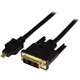 StarTech.com 6ft (2m) Micro HDMI to DVI Cable, Micro HDMI to DVI Adapter Cable, Micro HDMI Type-D to DVI-D Monitor/Display Conve