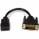 StarTech.com 8in HDMI� to DVI-D Video Cable Adapter - HDMI Female to DVI Male - Connect a DVI-D device to an HDMI-enabled device