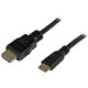 StarTech.com 1ft Mini HDMI to HDMI Cable with Ethernet, 4K 30Hz High Speed Mini HDMI 1.4 (Type-C) Device to HDMI Adapter Cable/C