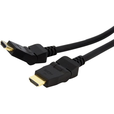 StarTech.com 6ft Swivel HDMI Cable, 4K 30Hz High Speed Rotating UHD HDMI Cord, HDMI 1.4 Pivot Cable with 180&deg Swivel Connecto