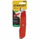 Stanley Self-retracting Utility Knife - 1 x Blade(s) - 5.63" Handle - Straight Cutting - 0.8" Height - Red