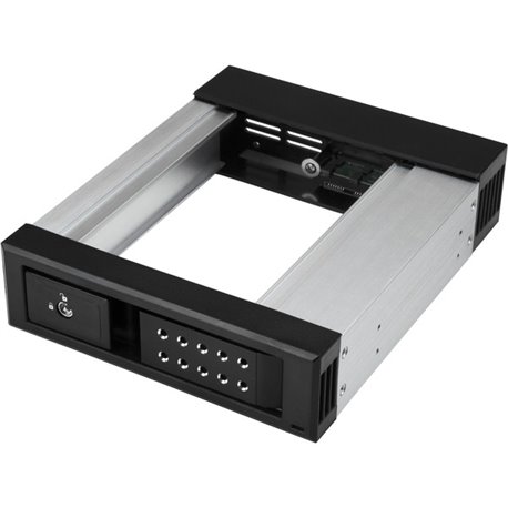 StarTech.com 5.25 to 3.5 Hard Drive Hot Swap Bay - Trayless - Aluminum - For 3.5" SATA/SAS Drives - Front Mount - SAS/ SATA Back