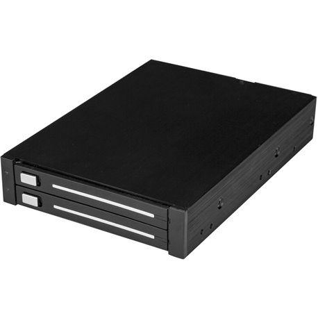 StarTech.com Dual-Bay 2.5in SATA SSD / HDD Rack for 3.5in Front Bay - Trayless SATA Backplane - RAID - Easily connect and hot sw