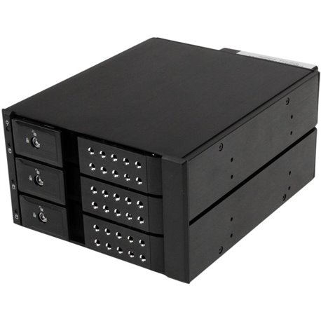 StarTech.com 3 Bay Aluminum Trayless Hot Swap Mobile Rack Backplane for 3.5in SAS II/SATA III - 6 Gbps HDD - Easily connect and 