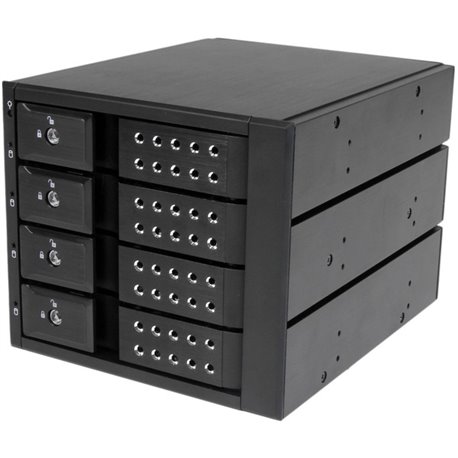 StarTech.com 4 Bay Aluminum Trayless Hot Swap Mobile Rack Backplane for 3.5in SAS II/SATA III - 6 Gbps HDD - Connect and hot swa