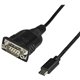 StarTech.com USB C to Serial Adapter Cable 16" (40cm) - USB Type-C to Serial RS232 (DB9) Cable Converter - Male/Male - Windows/M