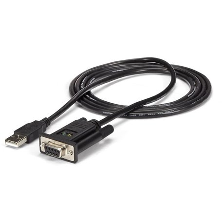 StarTech.com USB to Serial Adapter - Null Modem - FTDI USB UART Chip - DB9 (9-pin) - USB to RS232 Adapter - Add a Null Modem RS2