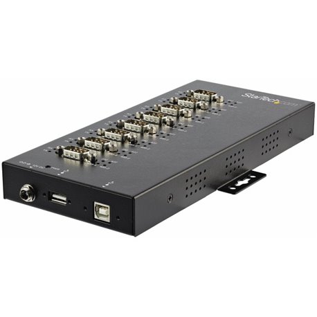 StarTech.com USB to RS232/RS485/RS422 8 Port Serial Hub Adapter - Industrial Metal USB 2.0 to DB9 Serial Converter - Din Rail Mo