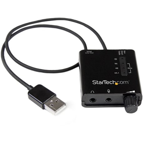 StarTech.com USB Stereo Audio Adapter External Sound Card with SPDIF Digital Audio - Add an SPDIF digital audio output and stand