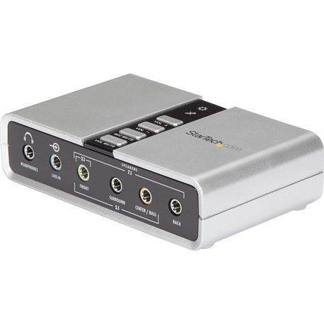 StarTech.com 7.1 USB Audio Adapter External Sound Card - Turn your laptop or desktop computer into a 7.1-channel home theater-re