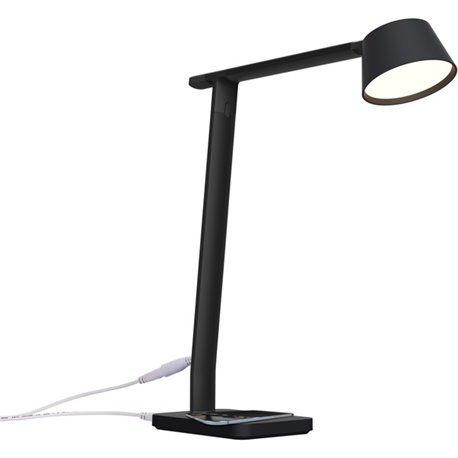 Bostitch Verve Adjustable LED Desk Lamp - LED Bulb - Adjustable, Dimmable, Adjustable Brightness, Clock, Durable, Wireless Charg