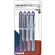 uniball Vision Elite Designer Rollerball Pen - Bold Pen Point - 8 mm Pen Point Size - Brown/Black, Black/Blue, Black/Red, Violet