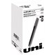 uniball Roller Rollerball Pen - Micro Pen Point - 0.5 mm Pen Point Size - Black Liquid Ink - Black Barrel - 36 / Pack