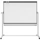 Quartet Magnetic Mobile Presentation Easel - 48" (4 ft) Width x 36" (3 ft) Height - White Painted Steel Surface - Graphite Frame