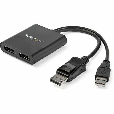 StarTech.com Dual-Monitor DisplayPort 1.2 Splitter, DisplayPort to 2x DP Multi-Monitor Adapter, Dual 4K 30Hz Computer MST Hub, W