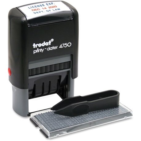 Trodat Do-it-Yourself Date Stamp - Date Stamp - 2 Characters/Line - 1" Impression Width x 1.63" Impression Length - 10000 Impres