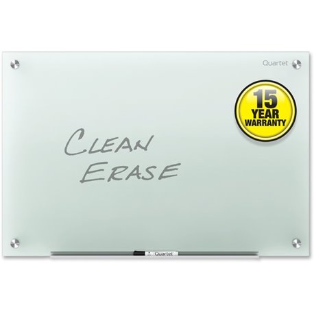 Quartet Infinity Glass Dry-Erase Whiteboard - 36" (3 ft) Width x 24" (2 ft) Height - Frost Tempered Glass Surface - Horizontal/V
