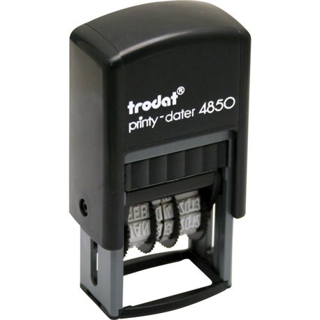 Trodat Micro 5-in-1 Date Stamp - Date Stamp - "E-MAILED, FAXED, PAID, RECEIVED" - 0.75" Impression Width - 10000 Impression(s) -