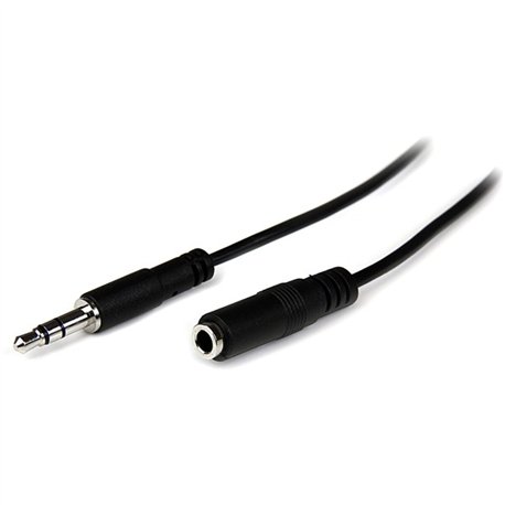 StarTech.com 1m Slim 3.5mm Stereo Extension Audio Cable - M/F - Extend the connection distance between your iPhone, MP3 player o