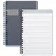 TOPS Idea Collective Professional Notebook - Twin Wirebound - College Ruled - 5" x 8" - Gray Cover - Soft Cover, Perforated - 1 