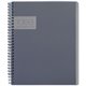 TOPS Idea Collective Professional Notebook - Twin Wirebound - College Ruled - 6" x 9 1/2" - Gray Cover - Soft Cover, Perforated 