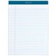 TOPS Docket Letr-Trim Legal Ruled White Legal Pads - 50 Sheets - Double Stitched - 0.34" Ruled - 16 lb Basis Weight - 8 1/2" x 1