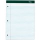 TOPS Docket 3-hole Punched Legal Ruled Legal Pads - 100 Sheets - Double Stitched - 0.34" Ruled - 16 lb Basis Weight - 8 1/2" x 1