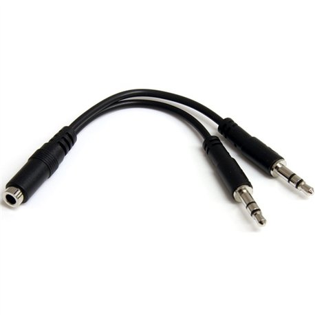 StarTech.com 3.5mm 4 Position to 2x 3 Position 3.5mm Headset Splitter Adapter - F/M - Connect a 4-position headset with audio an