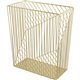 U Brands Metal Wastebasket, Vena Collection, 6 Gallon Capacity, Gold (3232U02-06) - Sturdy, Lightweight - 6.1" Height x 12.2" Wi