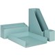 U Brands 4 Piece Desk Organization Kit - 4.1" Height x 9.8" Width12" Length%Desktop - Sturdy, Lightweight - Teal - Chipboard, Pa