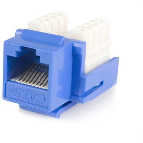 StarTech.com Cat5e RJ45 Keystone Jack Blue - 110 Type 110 Type Cat. 5 Keystone Jack A+B - Network Connector - RJ-45 - This blue 