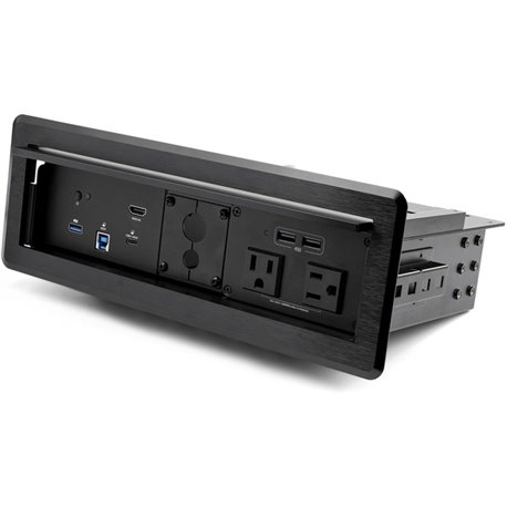 StarTech.com Conference Room Docking Station w/ Power Table Connectivity A/V Box, Universal Laptop Dock, 60W PD, AC Outlets, USB