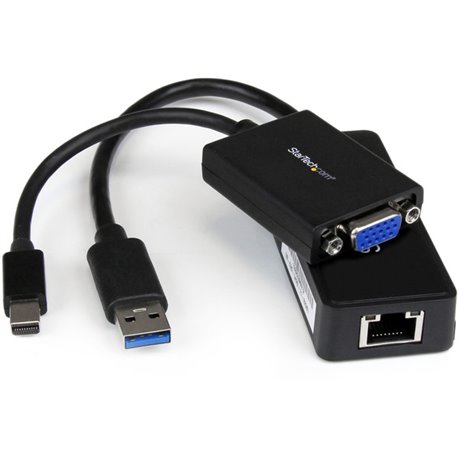 StarTech.com Lenovo ThinkPad X1 Carbon VGA and Gigabit Ethernet Adapter Kit - MDP to VGA - USB 3.0 to GbE - Connect your Ultrabo