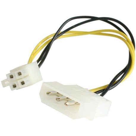 StarTech.com Power cable adapter - 4 pin internal power (F) - 4 pin ATX12V (M) - 15.2 cm - Convert an LP4 female connector to a 