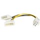 StarTech.com 6in LP4 to 6 Pin PCI Express Video Card Power Cable Adapter - 6 pin internal power (M) - 4 pin ATX12V (M) - 15.2 cm