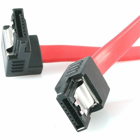 StarTech.com 18in Latching SATA to Right Angle SATA Serial ATA Cable - A space-saving, latching right angle SATA hard drive cabl