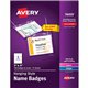 Avery Hanging-Style Name Badges - Letter - 8 1/2" x 11" - 100 / Box - Printable, Durable, Micro Perforated, PVC-free, Double-sid