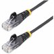 StarTech.com 1 ft CAT6 Cable - Slim CAT6 Patch Cord - Black- Snagless RJ45 Connectors - Gigabit Ethernet Cable - 28 AWG - LSZH (