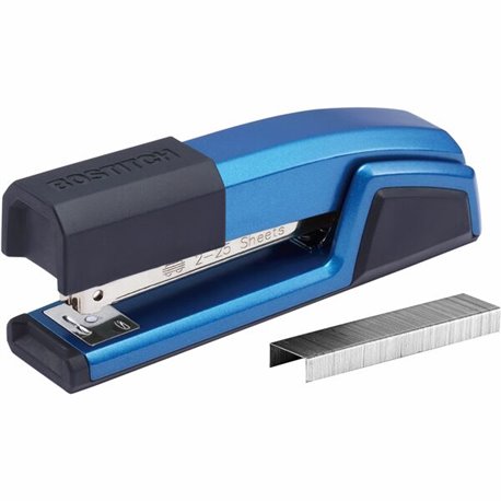 Bostitch Epic Antimicrobial Office Stapler - 25 Sheets Capacity - 210 Staple Capacity - Full Strip - 1 Each - Blue - Metal