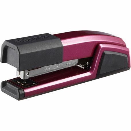 Bostitch Epic Antimicrobial Office Stapler - 25 Sheets Capacity - 210 Staple Capacity - Full Strip - 1 Each - Magenta - Rubber, 