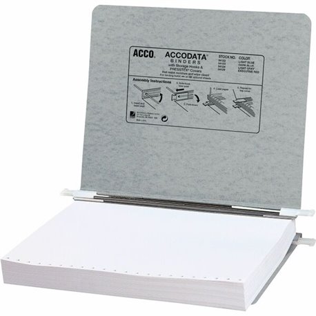 ACCO PRESSTEX Unburst Sheet Covers - 6" Binder Capacity - Letter - 8 1/2" x 11" Sheet Size - Pressboard - Dark Gray - Recycled -