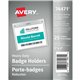 Avery(R) Heavy Duty Badge Holders, 3" x 4" , 25 Horizontal ID Badge Holders (74471) - Avery(R) Heavy Duty Badge Holders, 3" x 4"