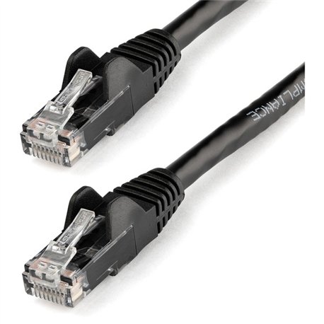 StarTech.com 9ft CAT6 Ethernet Cable - Black Snagless Gigabit - 100W PoE UTP 650MHz Category 6 Patch Cord UL Certified Wiring/TI